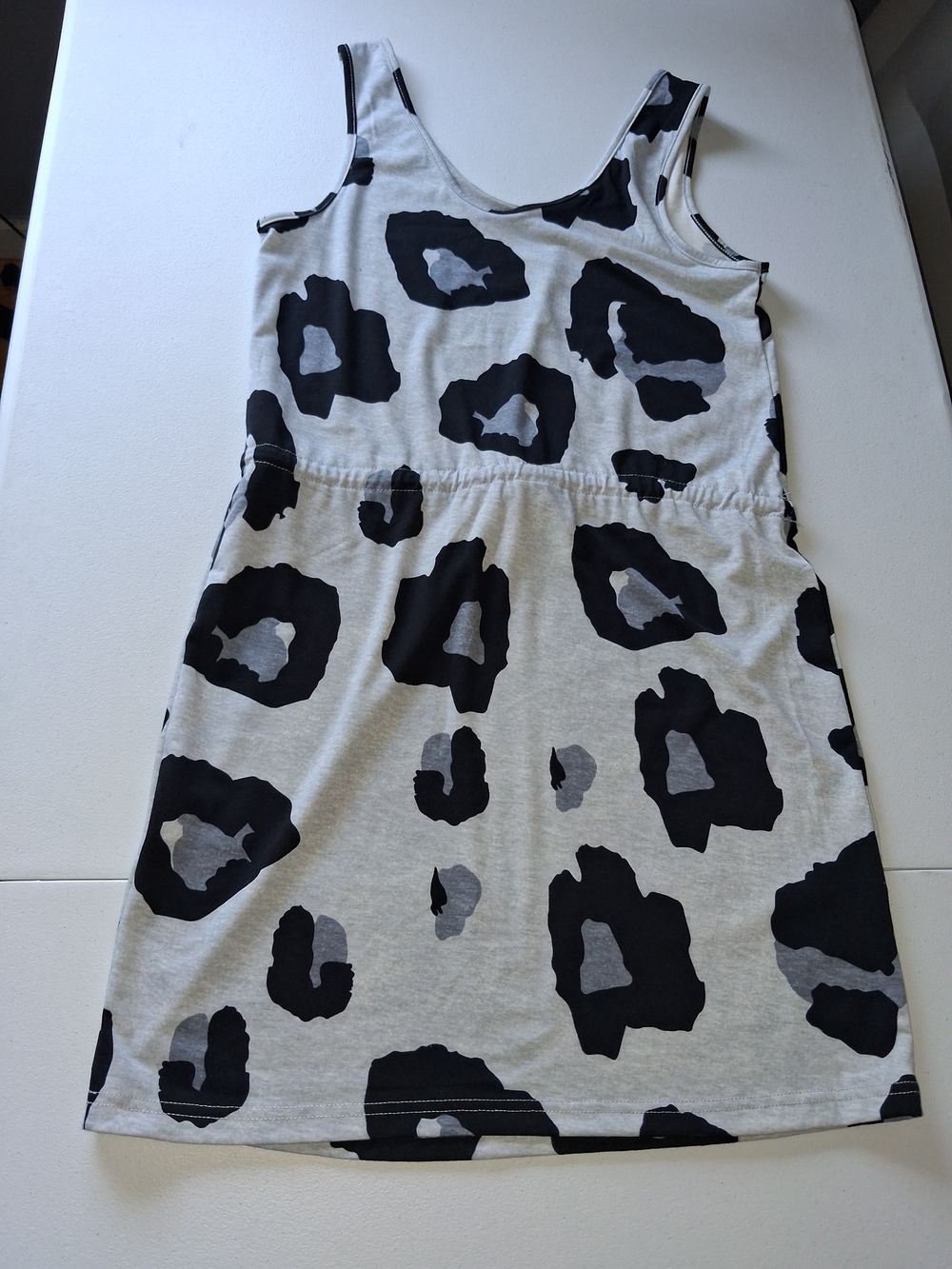 Womens Black & Gray Leopard Print Casual Dress - Picture 2 of 3